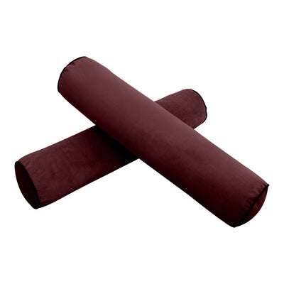 COVER ONLY Model V1 Twin Velvet Contrast Indoor Daybed Cushion Bolster - AD368