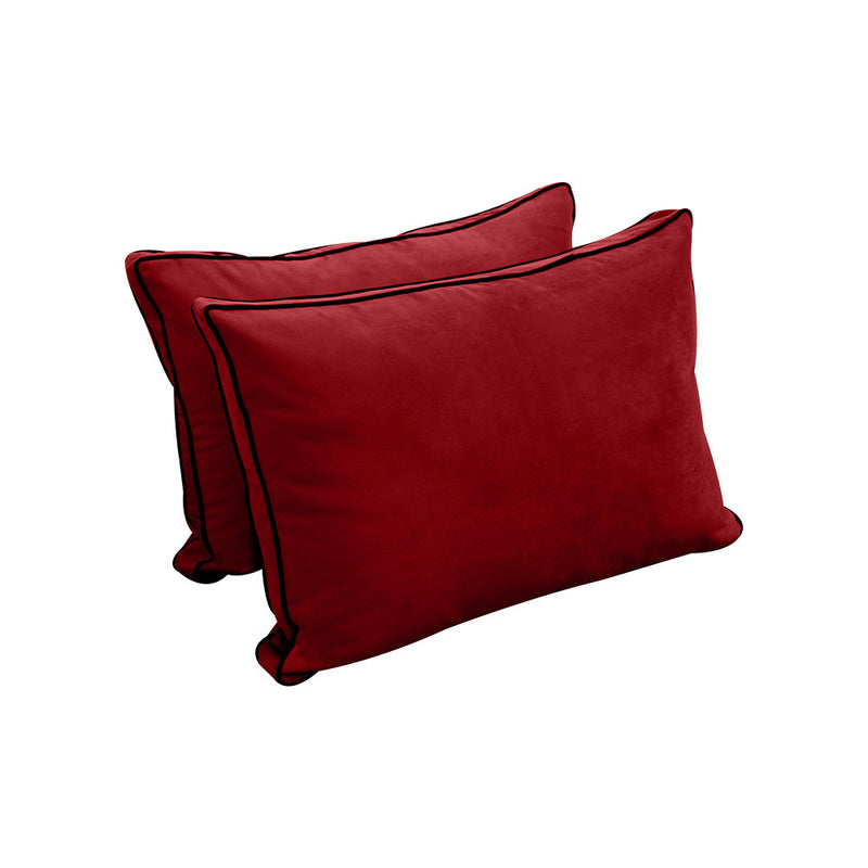 COVER ONLY Model V1 Twin Velvet Contrast Indoor Daybed Cushion Bolster - AD369