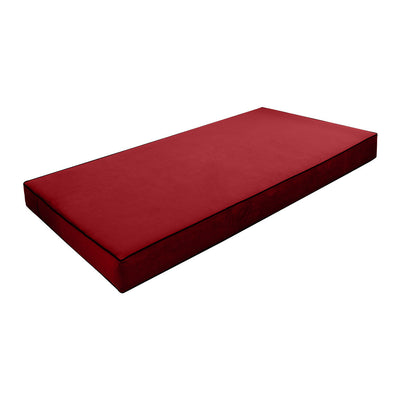 COVER ONLY Twin-XL Contrast Pipe Velvet Indoor Daybed Mattress 80"x39"x6"-AD369