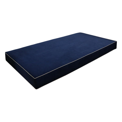 COVER ONLY Twin-XL Contrast Pipe Velvet Indoor Daybed Mattress 80"x39"x6"-AD373