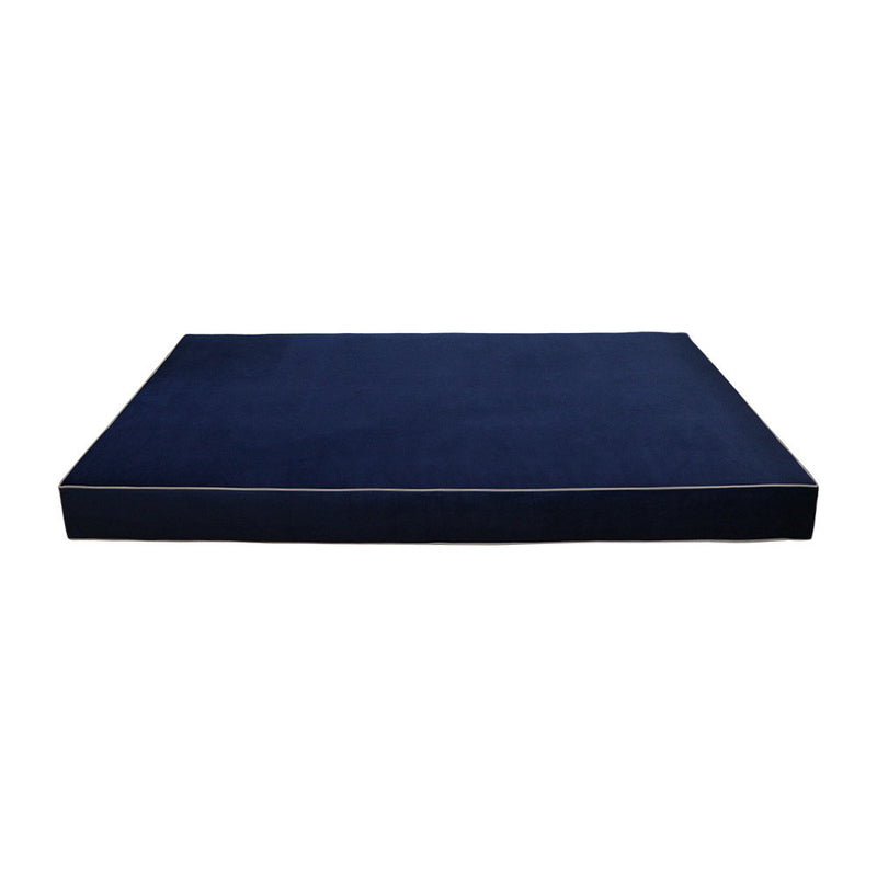 COVER ONLY Twin-XL Contrast Pipe Velvet Indoor Daybed Mattress 80"x39"x6"-AD373