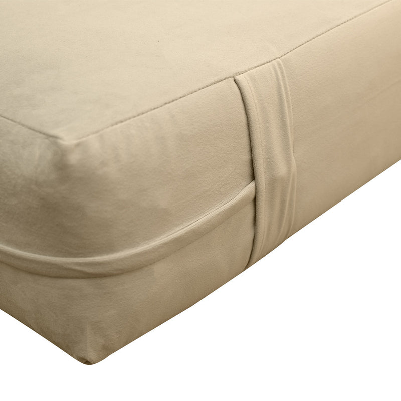 COVER ONLY Twin-XL Knife Edge Velvet Indoor Daybed Mattress 80"x39"x8"- AD304