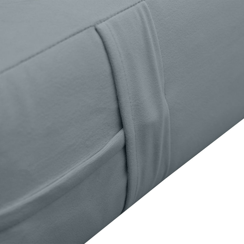 COVER ONLY Twin-XL Knife Edge Velvet Indoor Daybed Mattress 80"x39"x8"- AD347