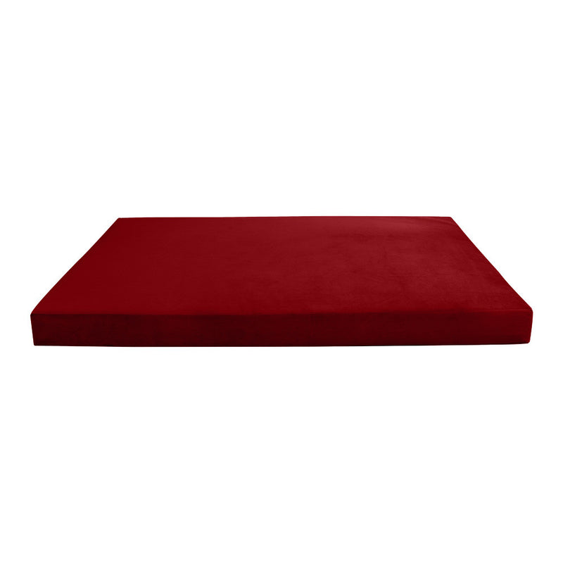 COVER ONLY Twin-XL Knife Edge Velvet Indoor Daybed Mattress 80"x39"x8"- AD369