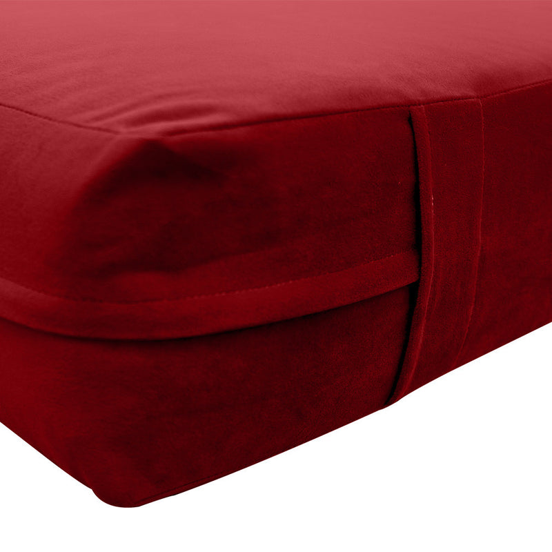 COVER ONLY Twin-XL Knife Edge Velvet Indoor Daybed Mattress 80"x39"x8"- AD369