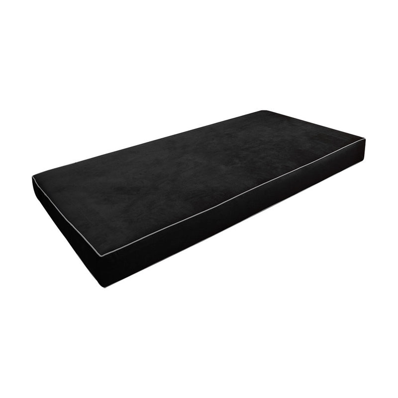 COVER ONLY Twin-XL Contrast Pipe Velvet Indoor Daybed Mattress 80"x39"x8"-AD350