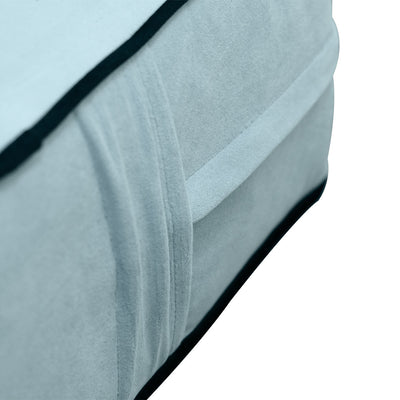 COVER ONLY Full Contrast Pipe Trim Indoor Daybed Mattress Sheet 75"x54"x6"-AD355