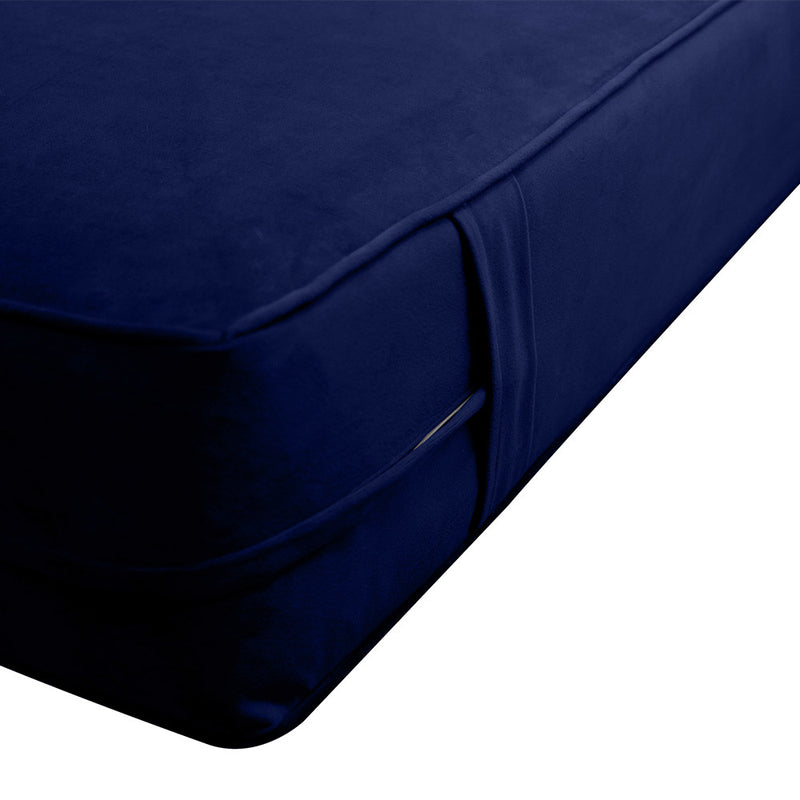 COVER ONLY Full Same Pipe Velvet Indoor Daybed Mattress Sheet 75"x54"x6"-AD373