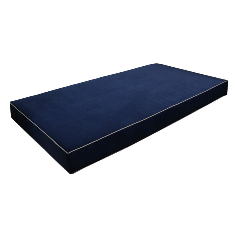 COVER ONLY Full Contrast Pipe Velvet Indoor Daybed Mattress 75"x54"x8"-AD373