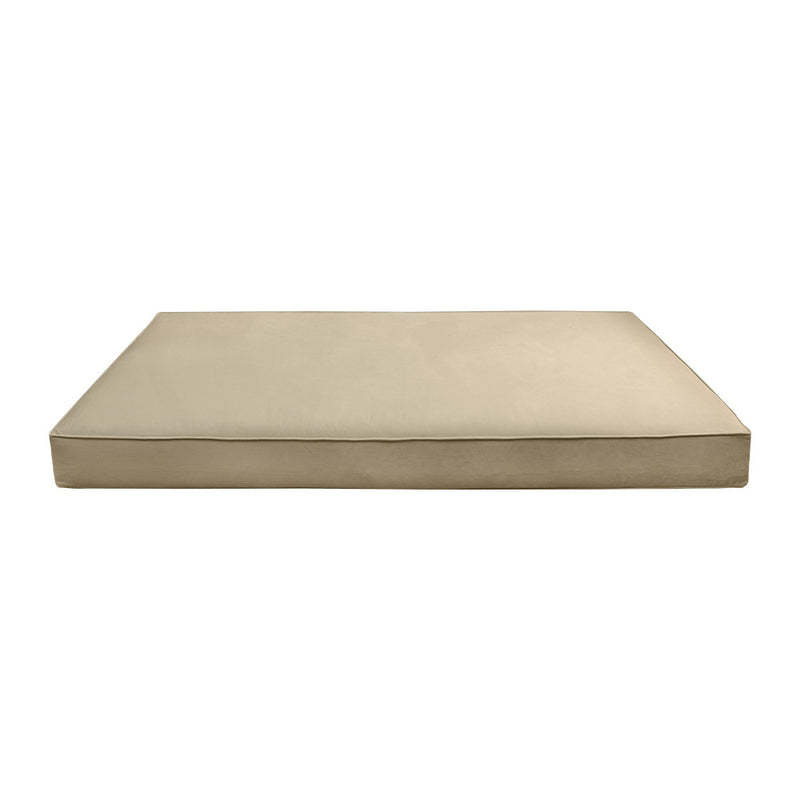 COVER ONLY Full Same Pipe Trim Velvet Indoor Daybed Mattress 75"x54"x8"-AD304