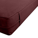 COVER ONLY Full Same Pipe Trim Velvet Indoor Daybed Mattress 75"x54"x8"-AD368