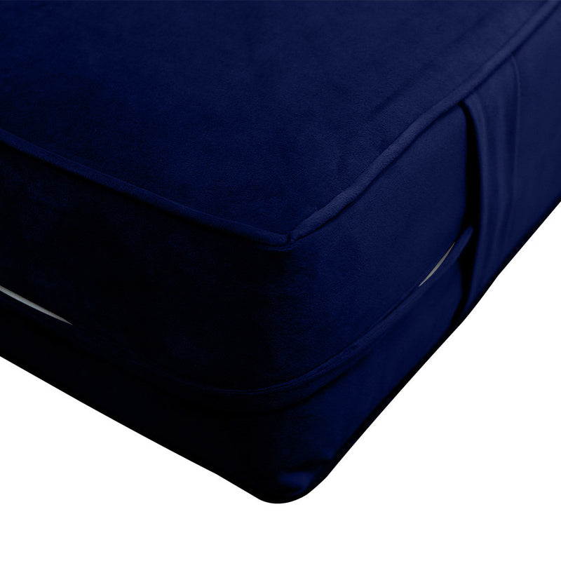 COVER ONLY Full Same Pipe Trim Velvet Indoor Daybed Mattress 75"x54"x8"-AD373