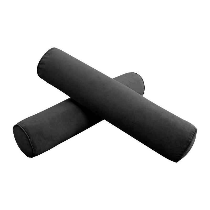 COVER ONLY Model V1 Twin Velvet Same Pipe Indoor Daybed Bolster Pillow Cushion - AD350