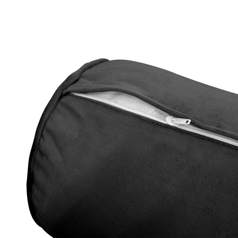 COVER ONLY Model V1 Twin Velvet Same Pipe Indoor Daybed Bolster Pillow Cushion - AD350