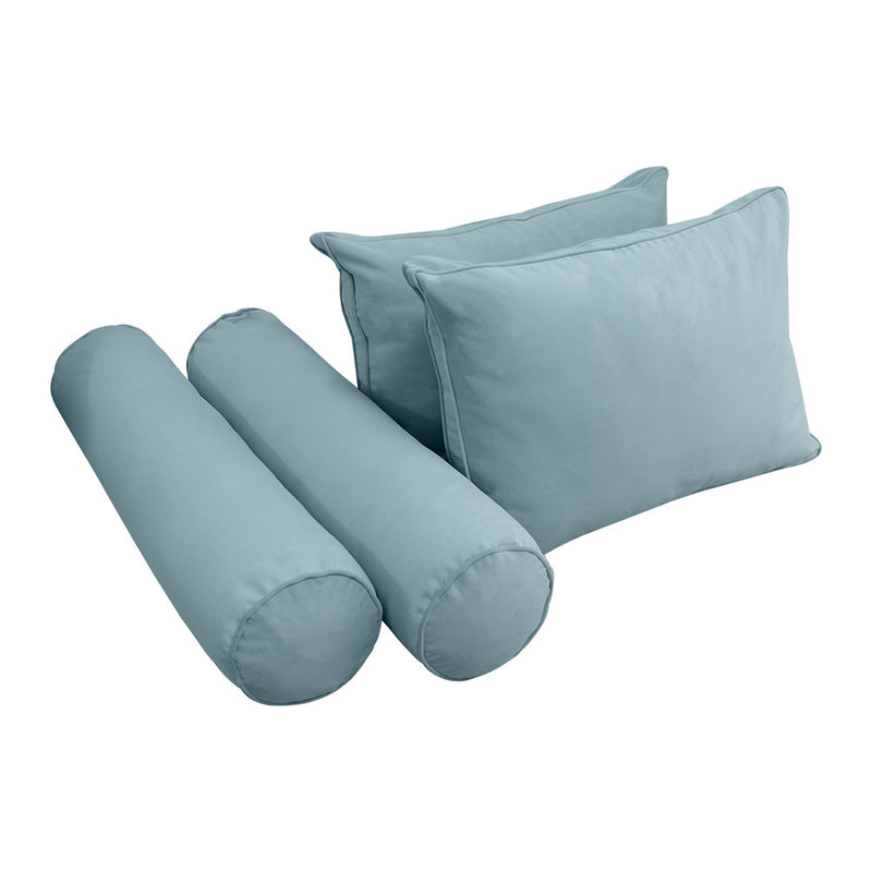 COVER ONLY Model V1 Twin Velvet Same Pipe Indoor Daybed Bolster Pillow Cushion - AD355