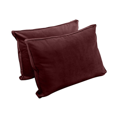 COVER ONLY Model V1 Twin Velvet Same Pipe Indoor Daybed Bolster Pillow Cushion - AD368