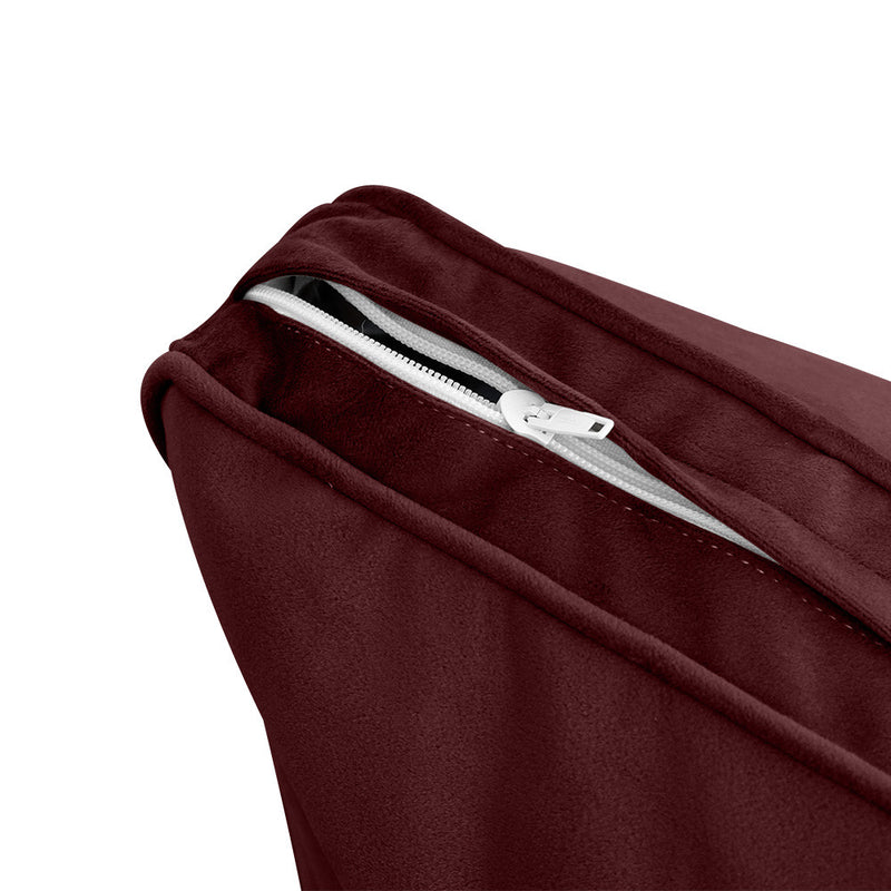 COVER ONLY Model V1 Twin Velvet Same Pipe Indoor Daybed Bolster Pillow Cushion - AD368