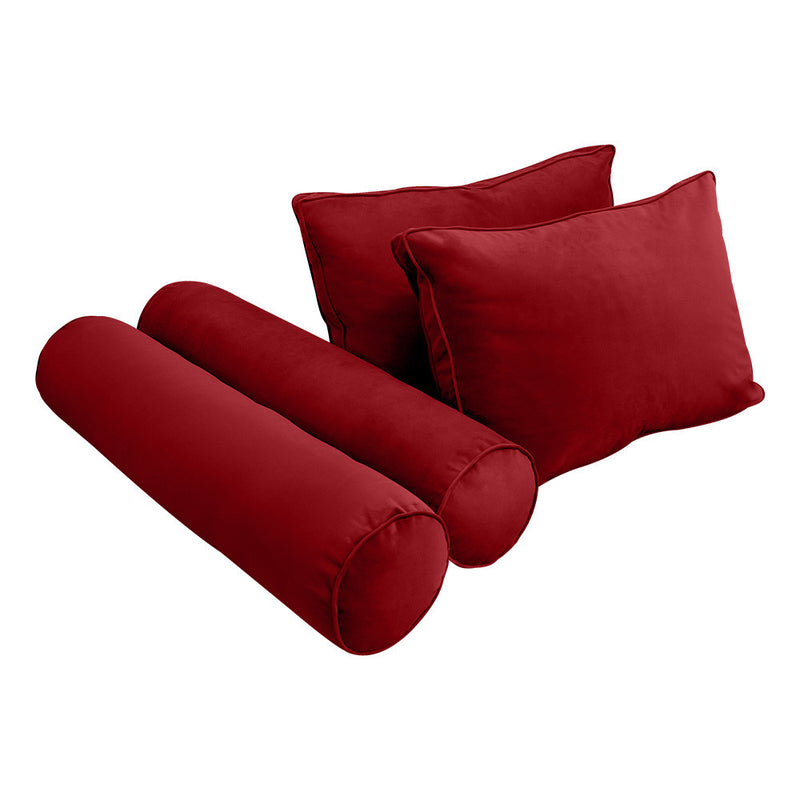 COVER ONLY Model V1 Twin Velvet Same Pipe Indoor Daybed Bolster Pillow Cushion - AD369