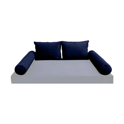 COVER ONLY Model V1 Twin Velvet Same Pipe Indoor Daybed Bolster Pillow Cushion - AD373