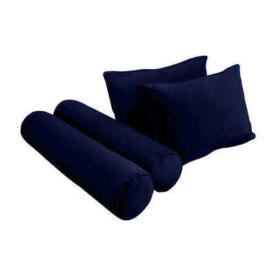 COVER ONLY Model V1 Twin Velvet Same Pipe Indoor Daybed Bolster Pillow Cushion - AD373