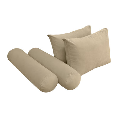 COVER ONLY Model V1 Full Velvet Knife Edge Indoor Daybed Cushion Bolster - AD304