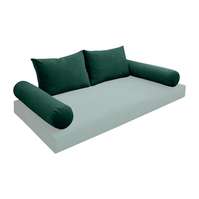 COVER ONLY Model V1 Full Velvet Knife Edge Indoor Daybed Cushion Bolster - AD317