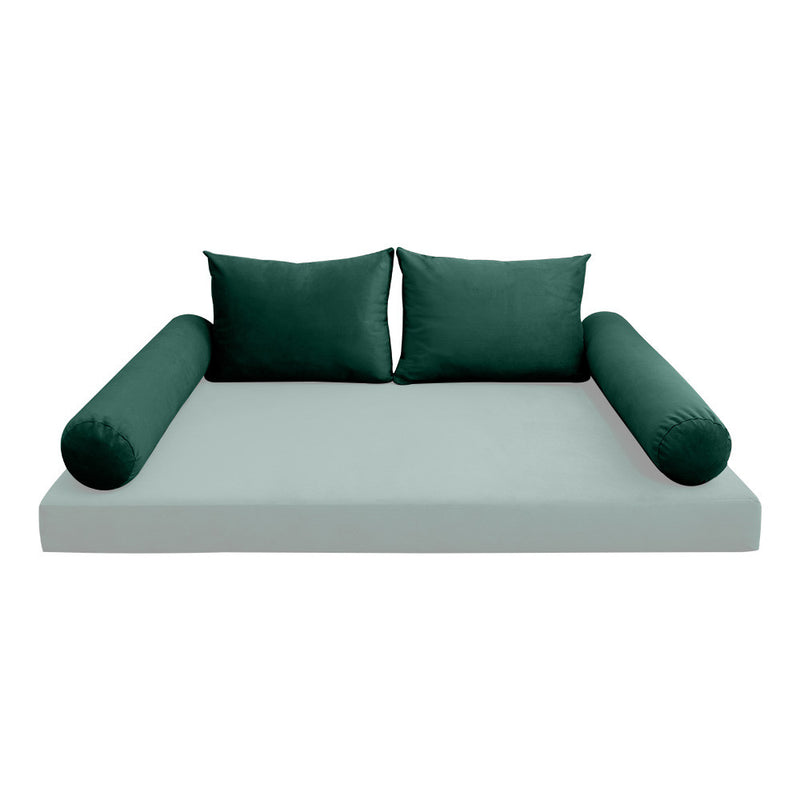 COVER ONLY Model V1 Full Velvet Knife Edge Indoor Daybed Cushion Bolster - AD317
