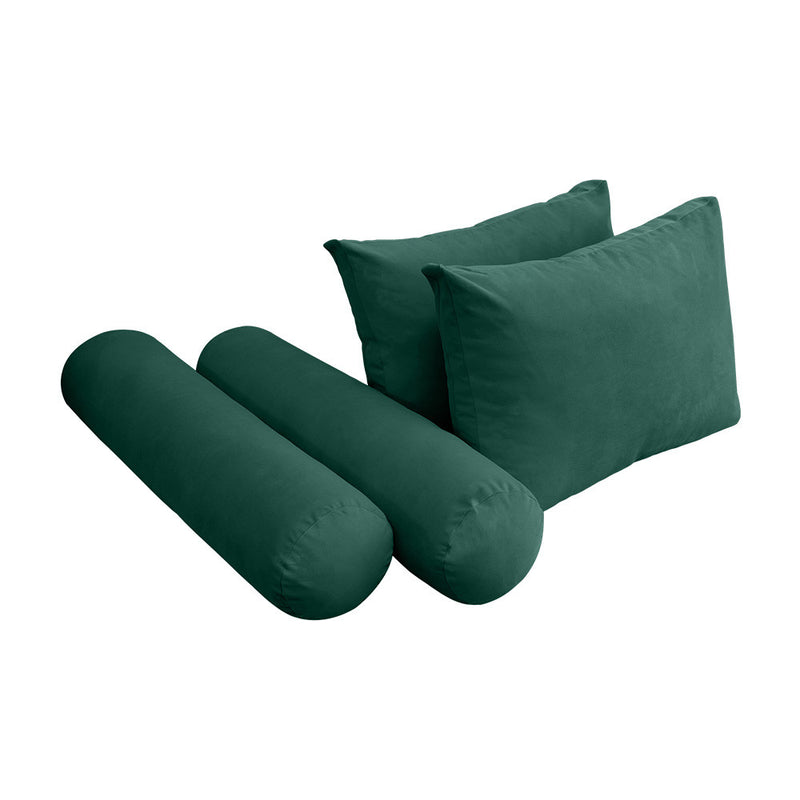 COVER ONLY Model V1 Full Velvet Knife Edge Indoor Daybed Cushion Bolster - AD317