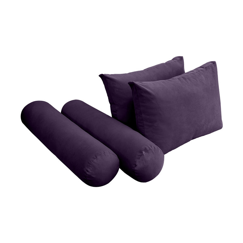 COVER ONLY Model V1 Full Velvet Knife Edge Indoor Daybed Cushion Bolster - AD339