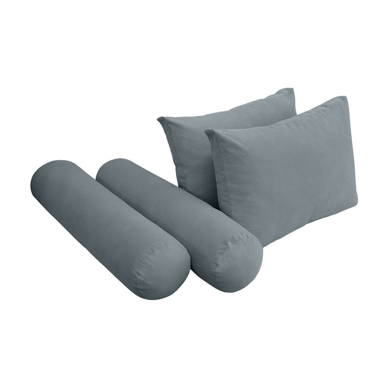 COVER ONLY Model V1 Full Velvet Knife Edge Indoor Daybed Cushion Bolster - AD347