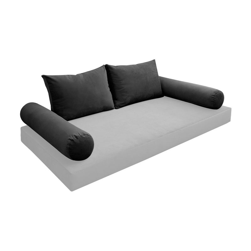 COVER ONLY Model V1 Full Velvet Knife Edge Indoor Daybed Cushion Bolster - AD350