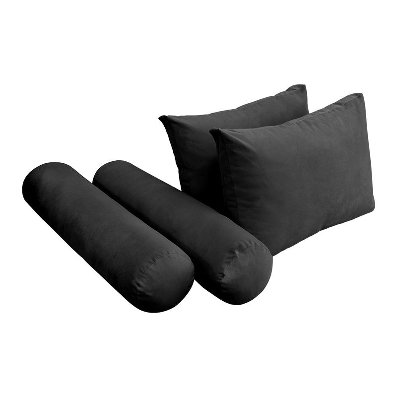 COVER ONLY Model V1 Full Velvet Knife Edge Indoor Daybed Cushion Bolster - AD350