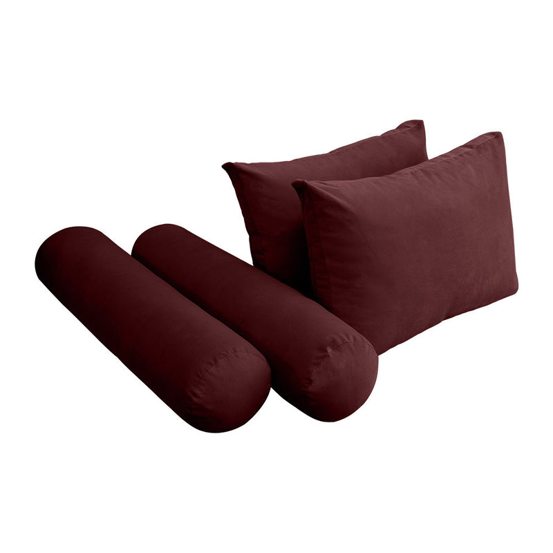 COVER ONLY Model V1 Full Velvet Knife Edge Indoor Daybed Cushion Bolster - AD368