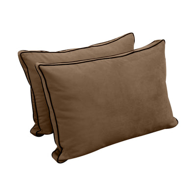 COVER ONLY Model V1 Full Velvet Contrast Indoor Daybed Cushion Bolster - AD308