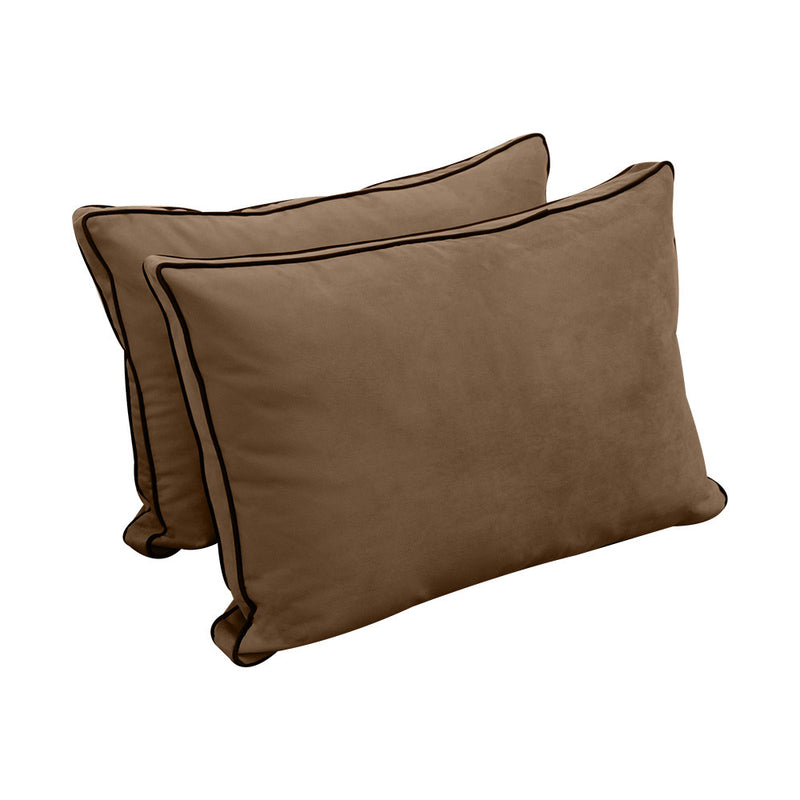 COVER ONLY Model V1 Full Velvet Contrast Indoor Daybed Cushion Bolster - AD308