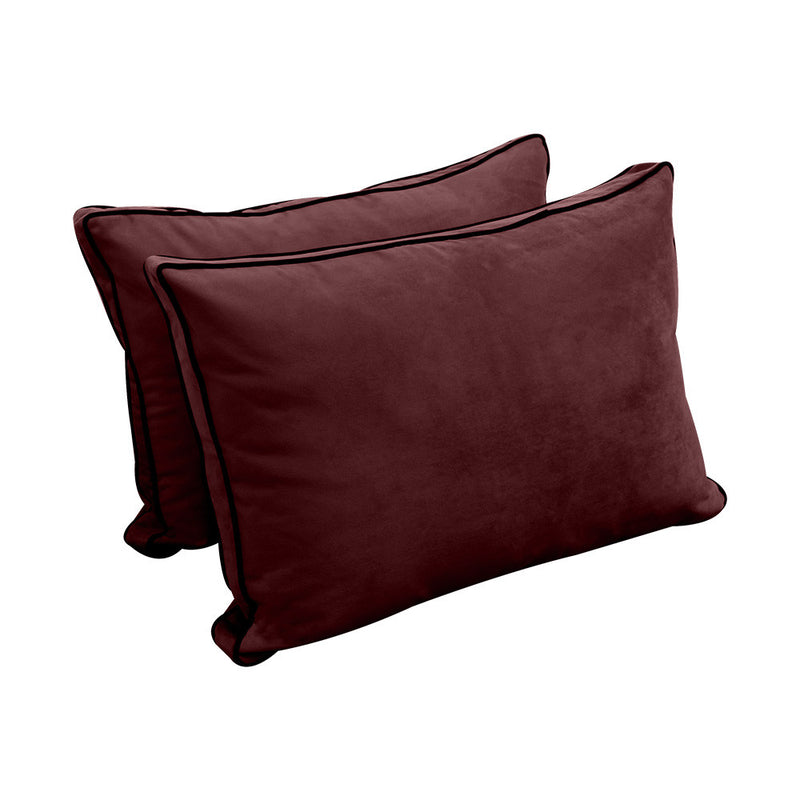 COVER ONLY Model V1 Full Velvet Contrast Indoor Daybed Cushion Bolster - AD368