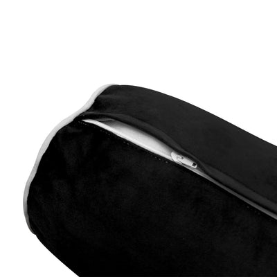 COVER ONLY Model V1 Full Velvet Contrast Indoor Daybed Cushion Bolster - AD374