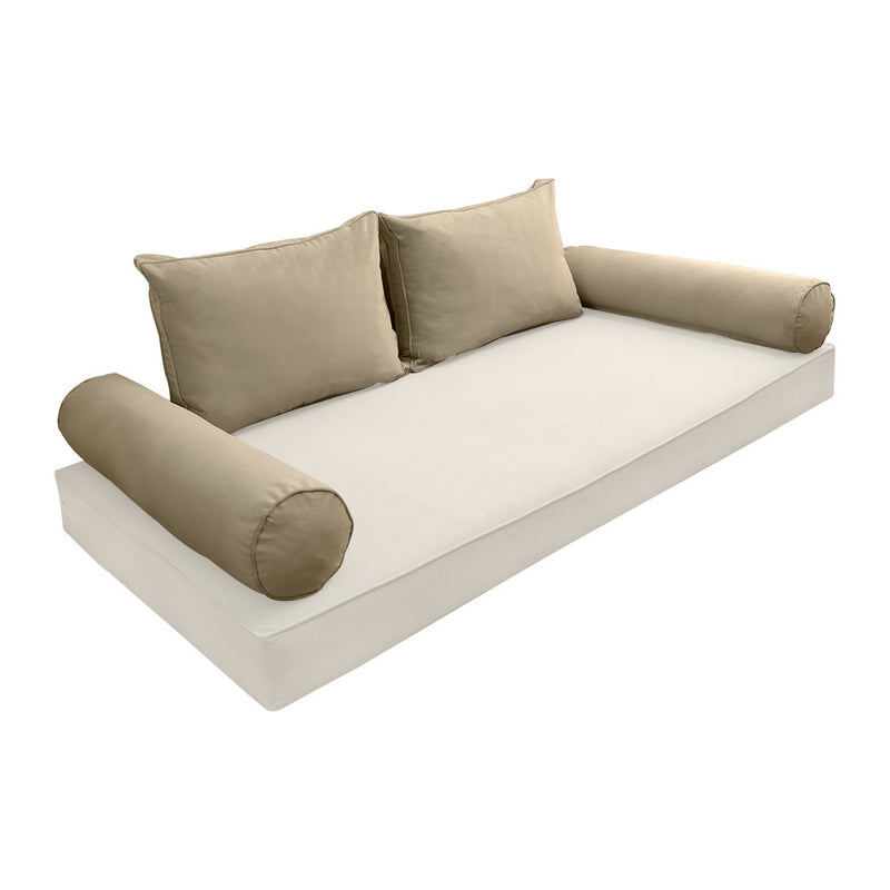 COVER ONLY Model V1 Full Velvet Same Pipe Indoor Daybed Cushion Bolster - AD304