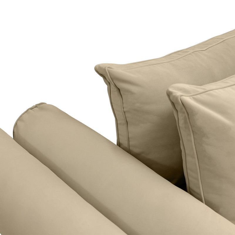COVER ONLY Model V1 Full Velvet Same Pipe Indoor Daybed Cushion Bolster - AD304
