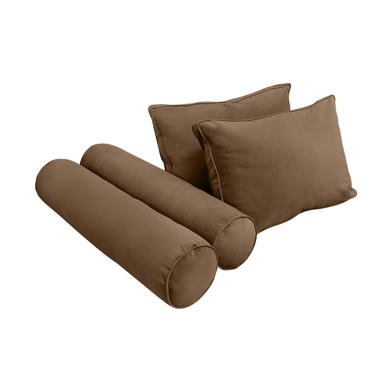 COVER ONLY Model V1 Full Velvet Same Pipe Indoor Daybed Cushion Bolster - AD308
