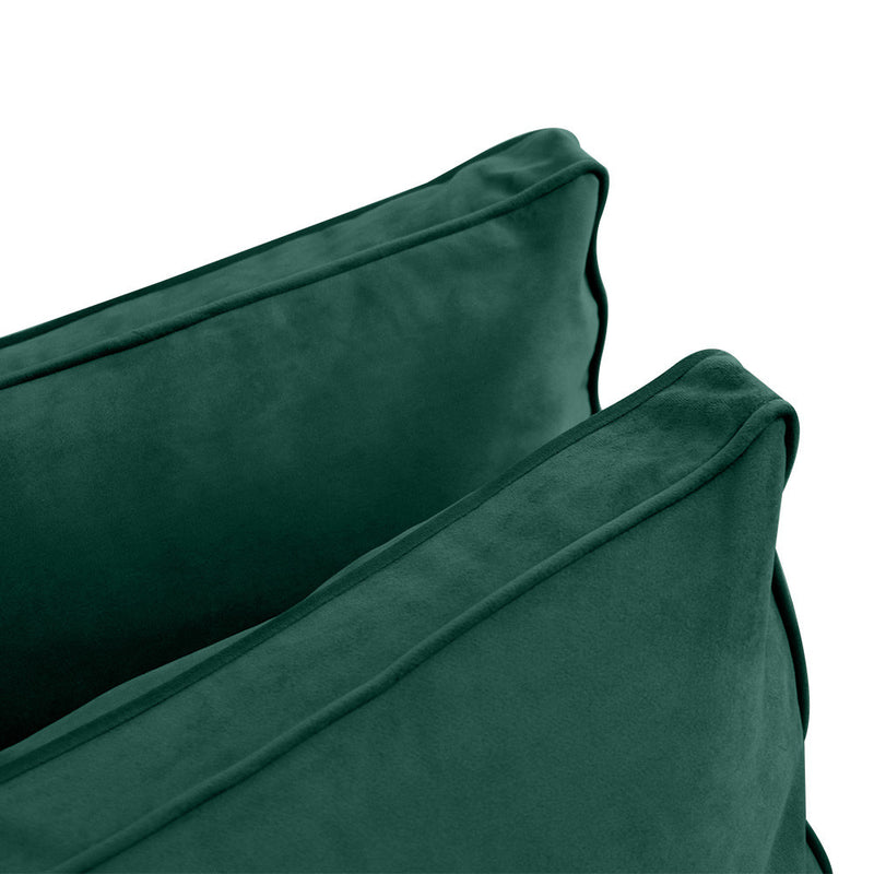 COVER ONLY Model V1 Full Velvet Same Pipe Indoor Daybed Cushion Bolster - AD317