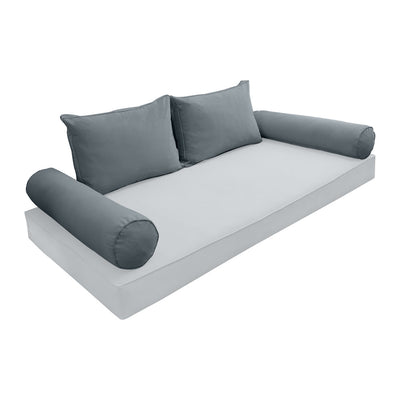 COVER ONLY Model V1 Full Velvet Same Pipe Indoor Daybed Cushion Bolster - AD347