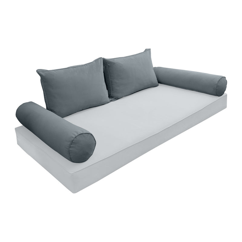 COVER ONLY Model V1 Full Velvet Same Pipe Indoor Daybed Cushion Bolster - AD347