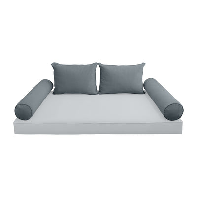 COVER ONLY Model V1 Full Velvet Same Pipe Indoor Daybed Cushion Bolster - AD347