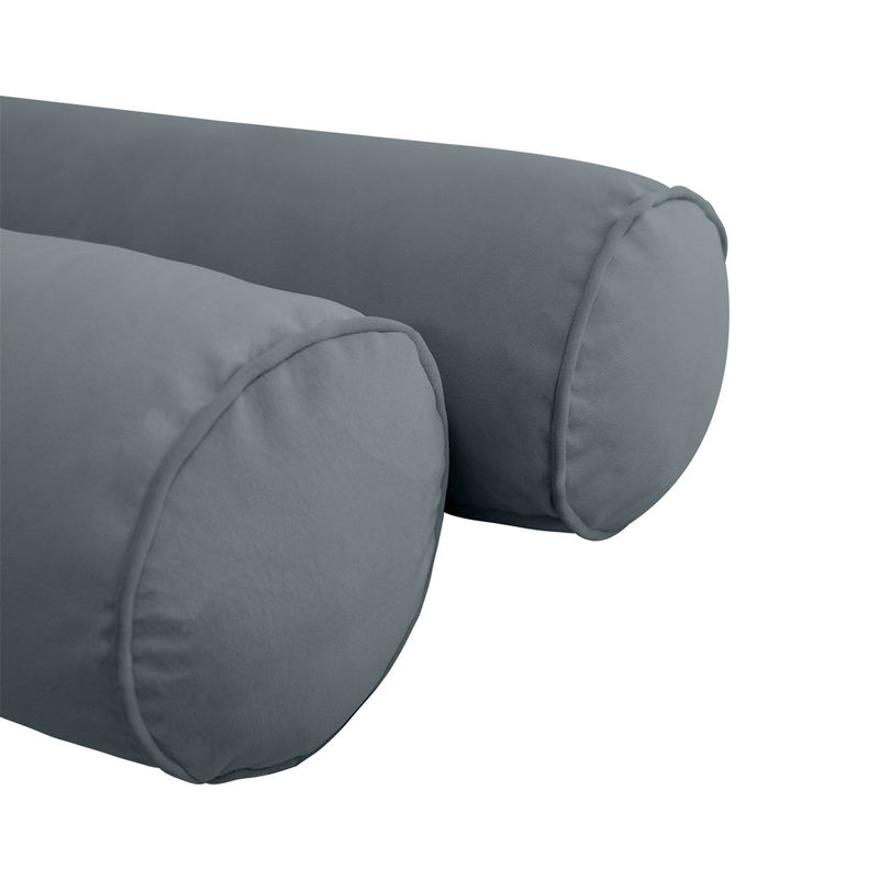 COVER ONLY Model V1 Full Velvet Same Pipe Indoor Daybed Cushion Bolster - AD347