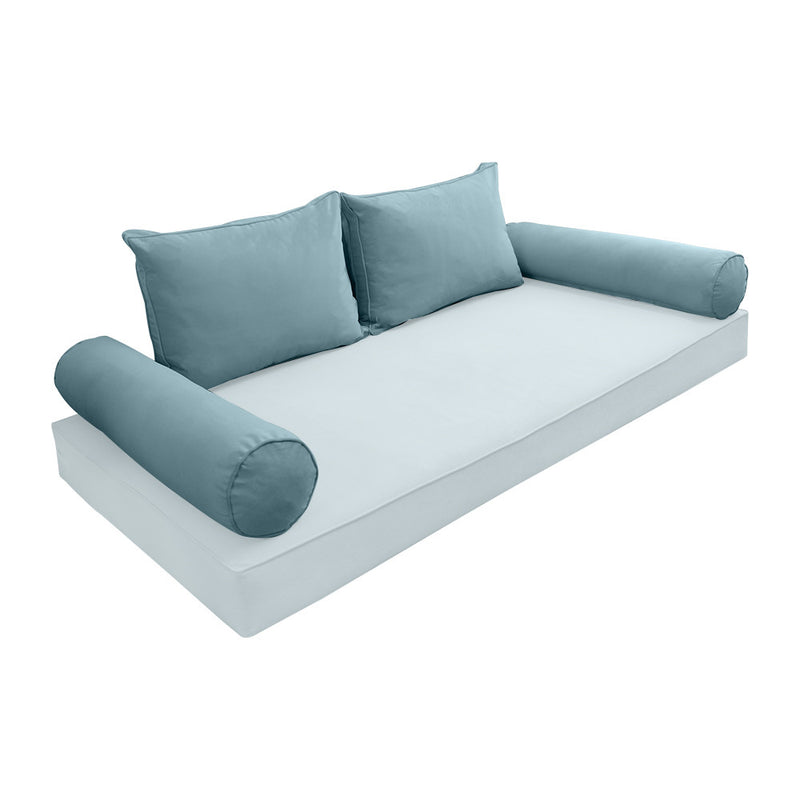 COVER ONLY Model V1 Full Velvet Same Pipe Indoor Daybed Cushion Bolster - AD355