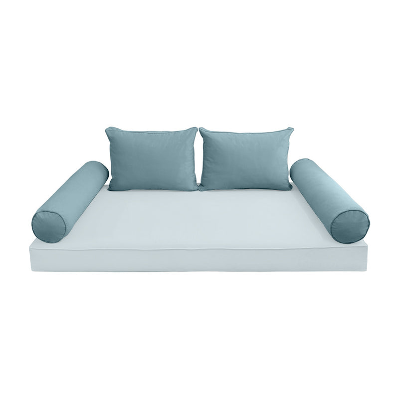 COVER ONLY Model V1 Full Velvet Same Pipe Indoor Daybed Cushion Bolster - AD355