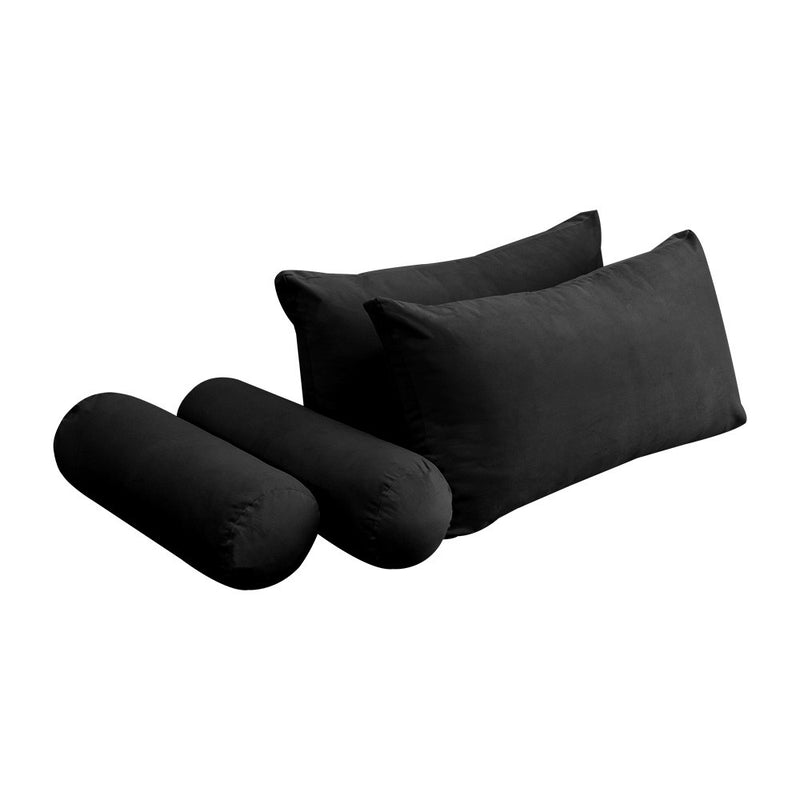 COVER ONLY Model V2 Twin Velvet Knife Edge Indoor Daybed Cushion Bolster - AD350