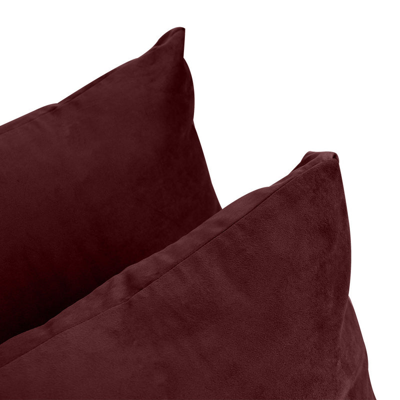 COVER ONLY Model V2 Twin Velvet Knife Edge Indoor Daybed Cushion Bolster - AD368