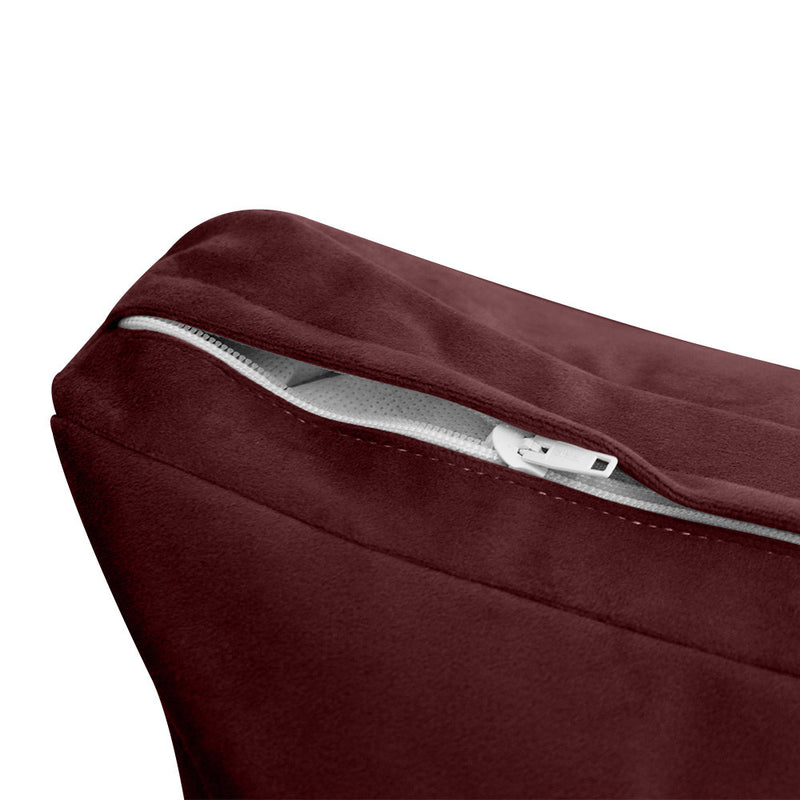 COVER ONLY Model V2 Twin Velvet Knife Edge Indoor Daybed Cushion Bolster - AD368